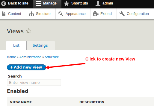 Add new view