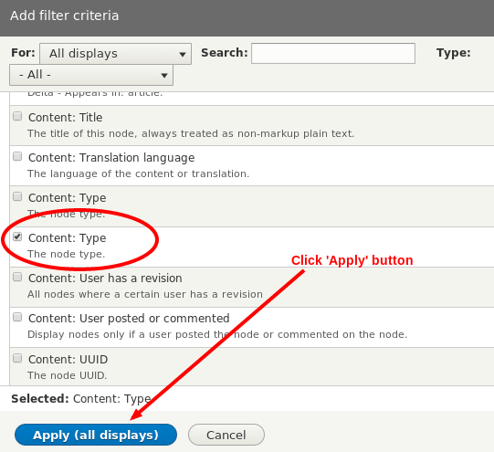 Click Apply