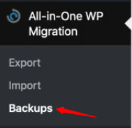 All-in-One Migration Backups