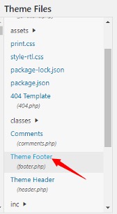 Theme Footer link in WordPress