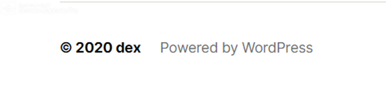 WordPress Original Footer