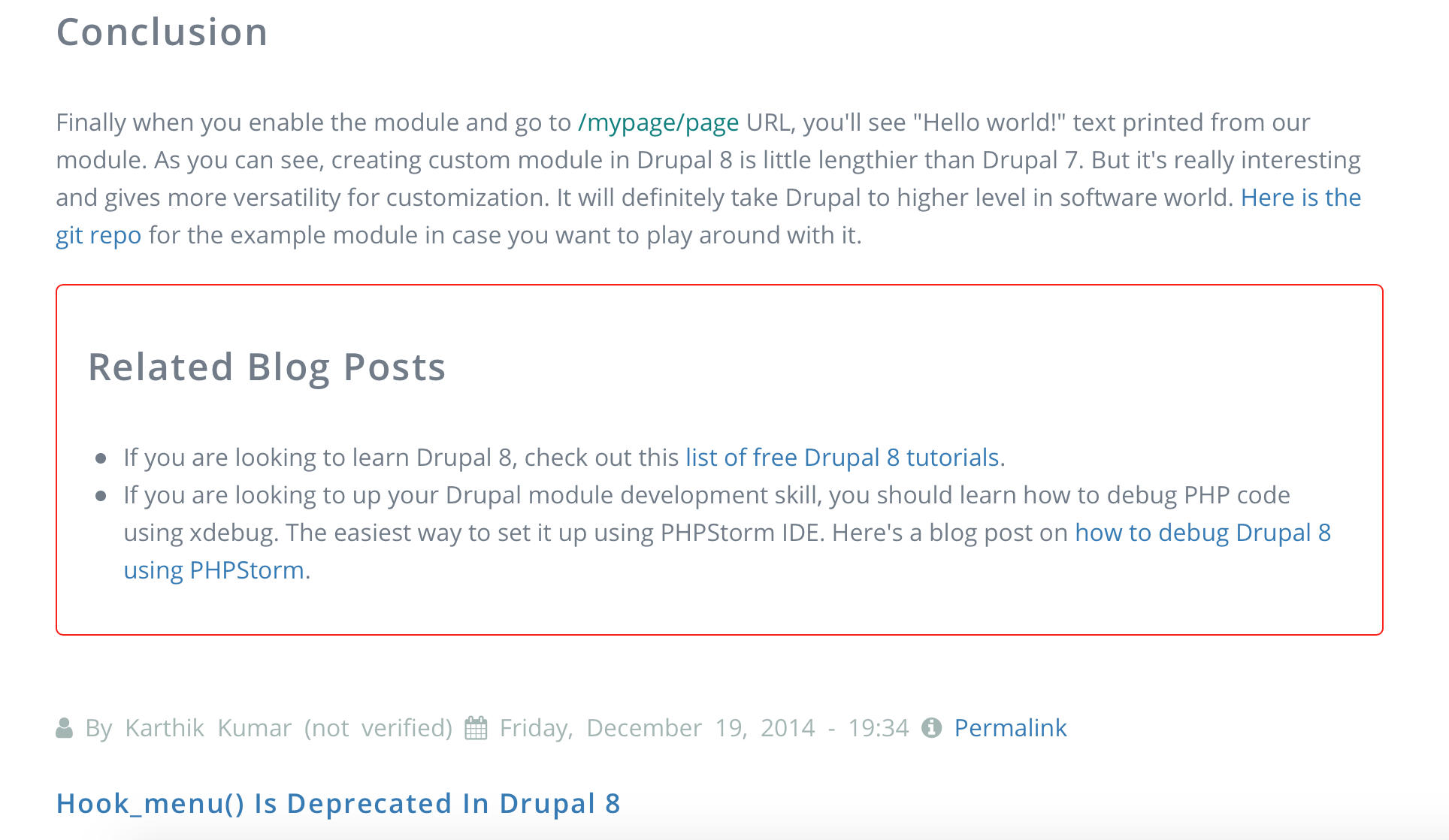 Related blog posts section