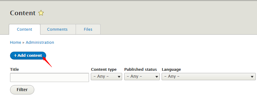 add content in Drupal