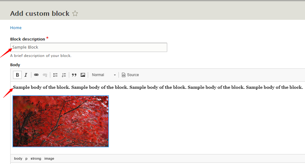 add custom block page in Drupal