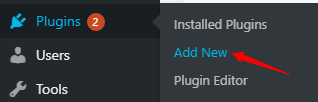 add new plugin in WordPress