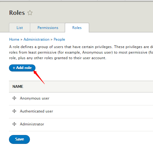 add role in Drupal