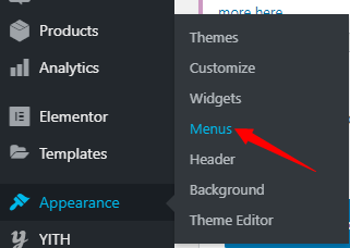 appearance in WordPress