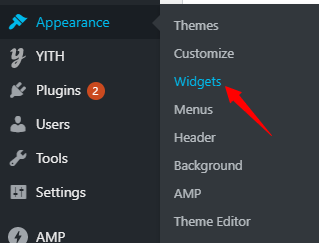 appearance in WordPress