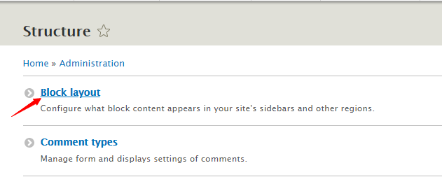 block layout in Drupal