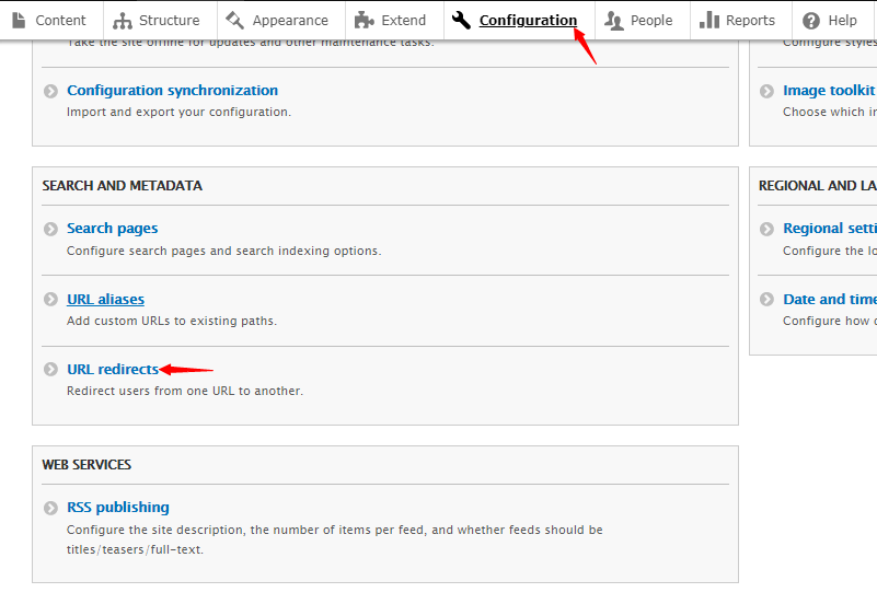configuration in Drupal