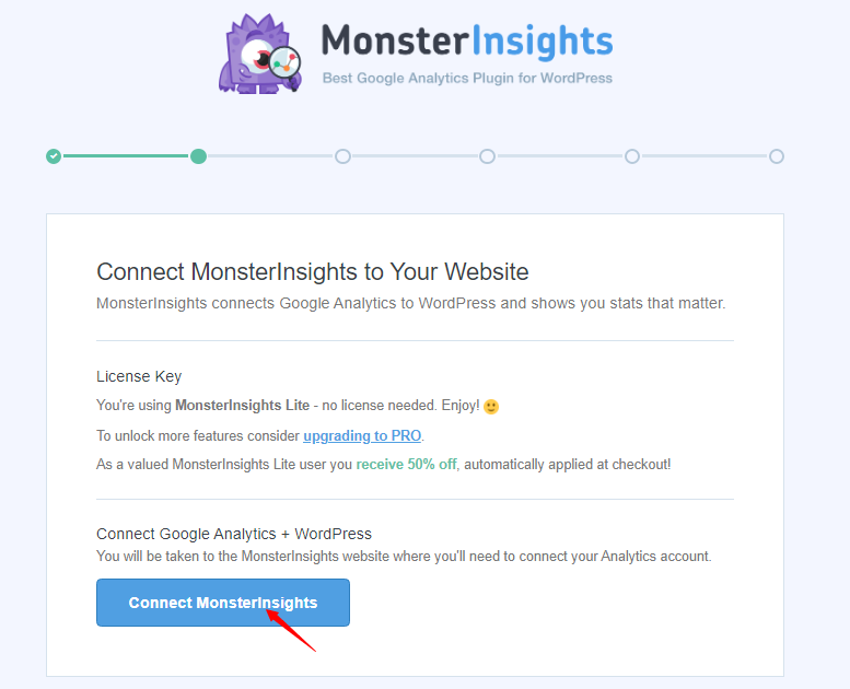 connect in WordPress