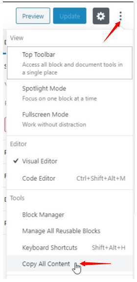 copy all content