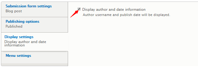 display settings in Drupal