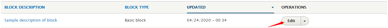 edit block in Drupal