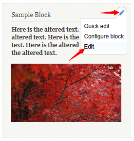 edit the block in Drupal
