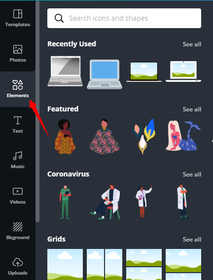 elements in canva