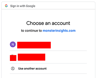 google account in WordPress
