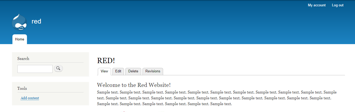 homepage in Drupal