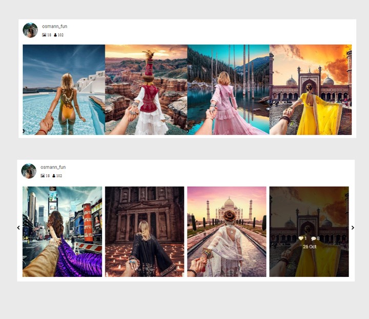 instagram slider widget
