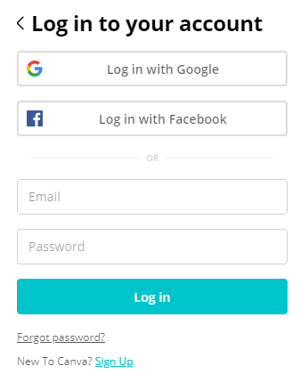 log in to your account
