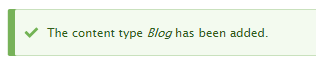 message in Drupal