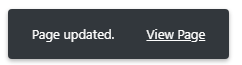 page updated in WordPress