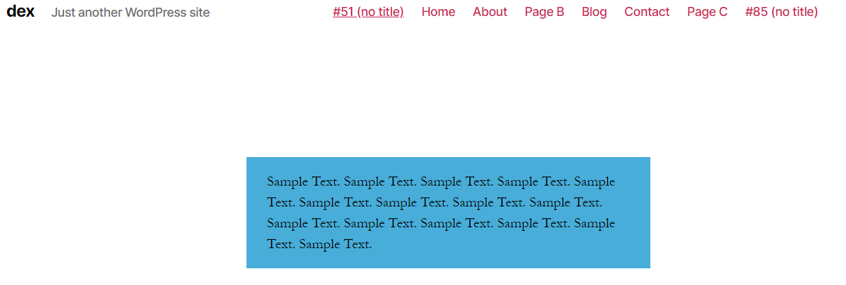 page without title in WordPress