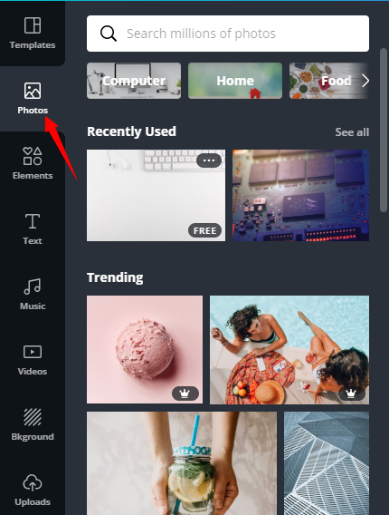 photos in canva