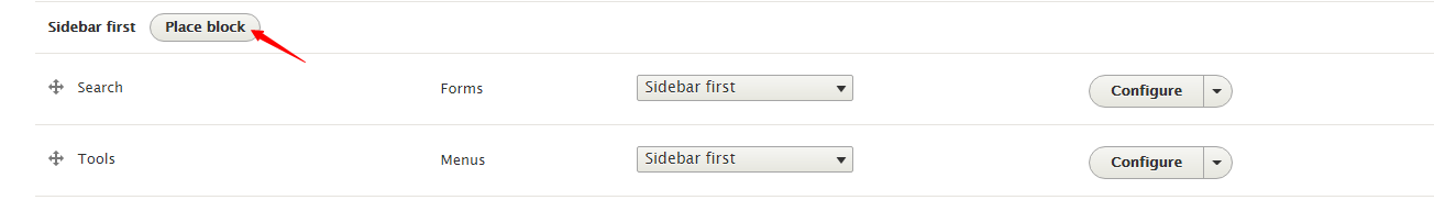 place block in Drupal