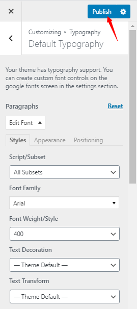 publishing in WordPress
