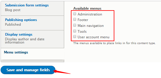 save and manage fields in Drupal