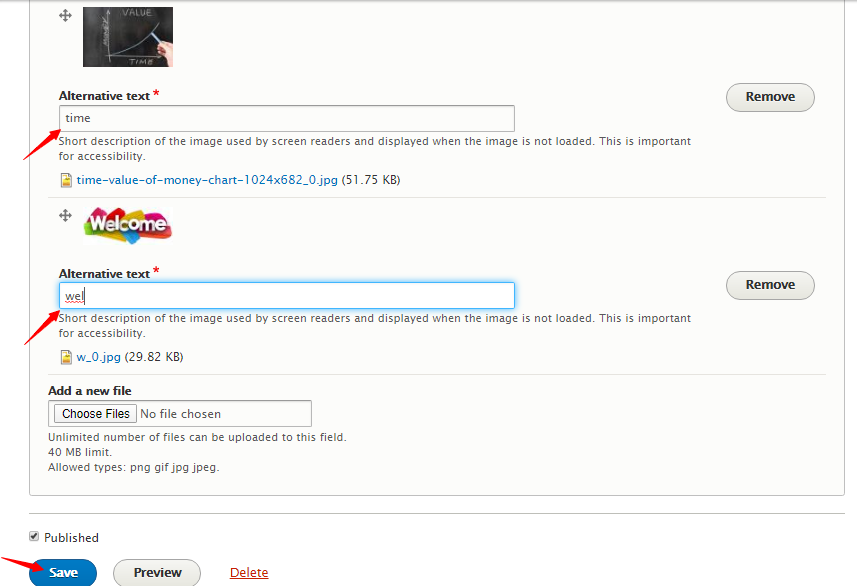 save in Drupal