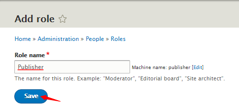 save role in Drupal