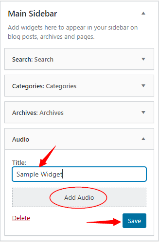 saving a widget