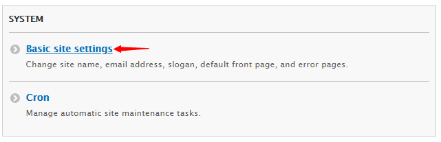 system in Drupal