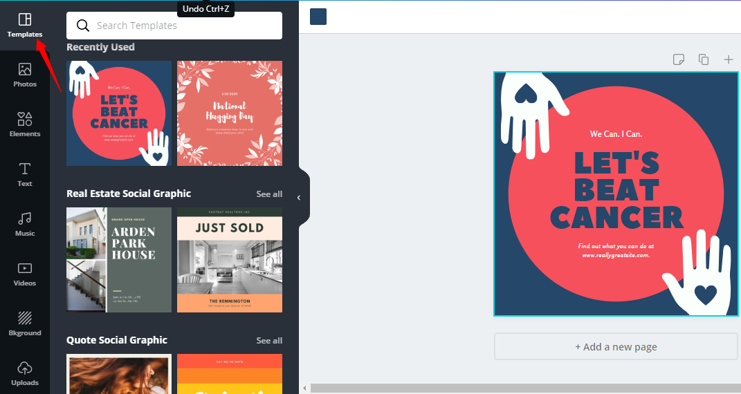 templates in canva