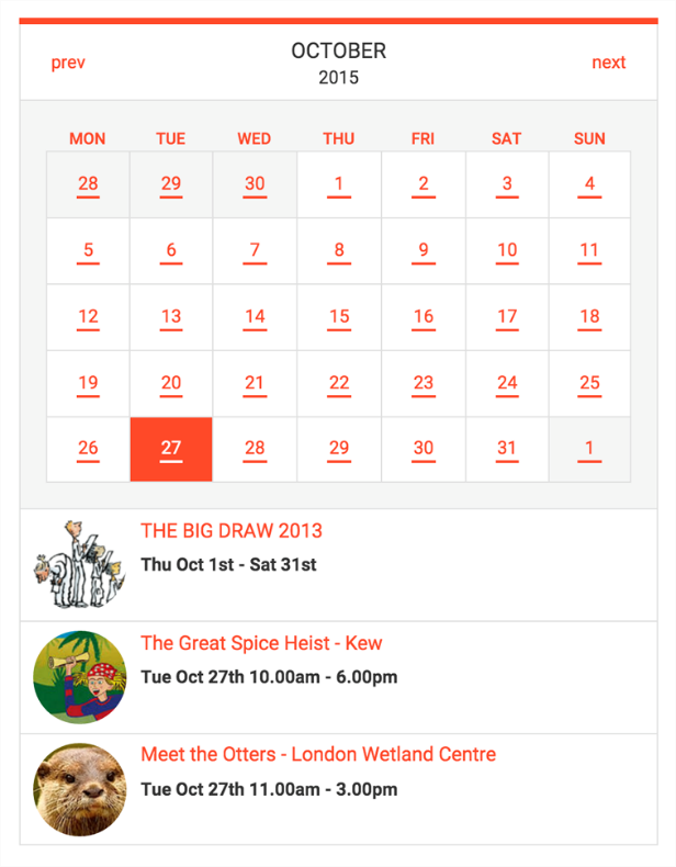 tockify events calendar