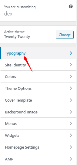 typography in WordPress