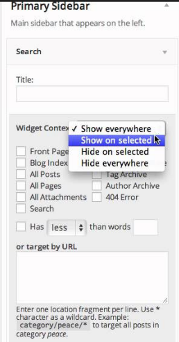 widget context
